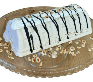 Ijstaart | Koffie caramel roomijstaart boomstam